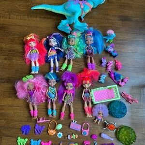 Cave Club Doll Set with Dino Pets and Accessories
